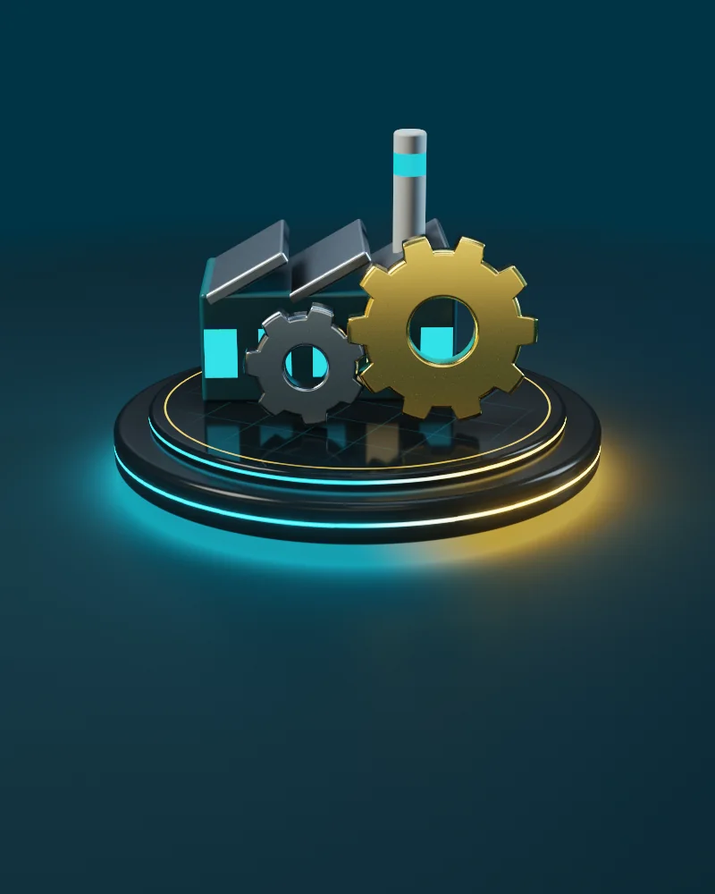 3D illustration: Manufacturing sector